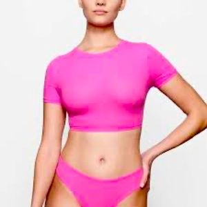 SKIMS | Neon Orchid SOLD OUT Fits Everybody Cropped T-Shirt - XL RARE NWT